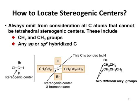 how to determine stereogenic centers
